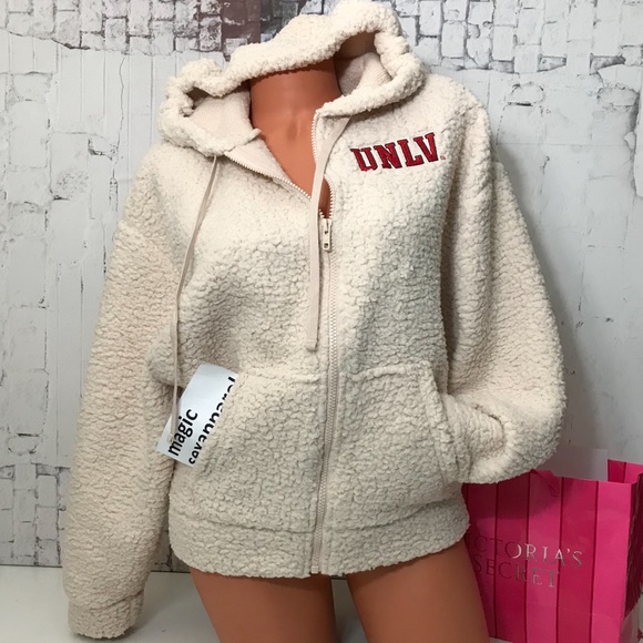 PINK Victoria's Secret Other - VS PINK S UNLV REBELS SHERPA LOGO HOODIE REBELS